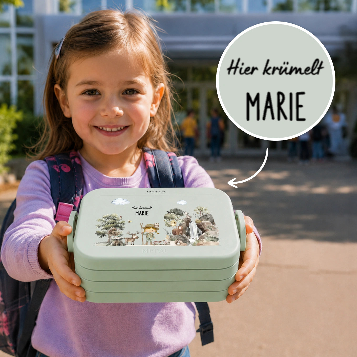 Personalisierte Mepal Bento Brotdose "Wildnis"