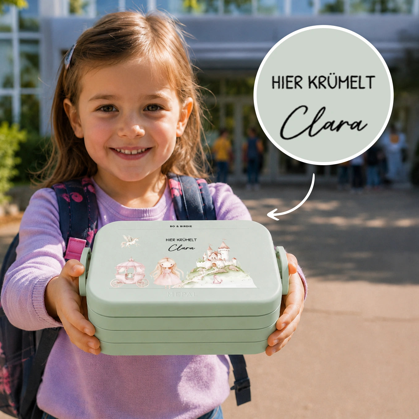 Personalisierte Mepal Bento Brotdose "Meerjungfrau"