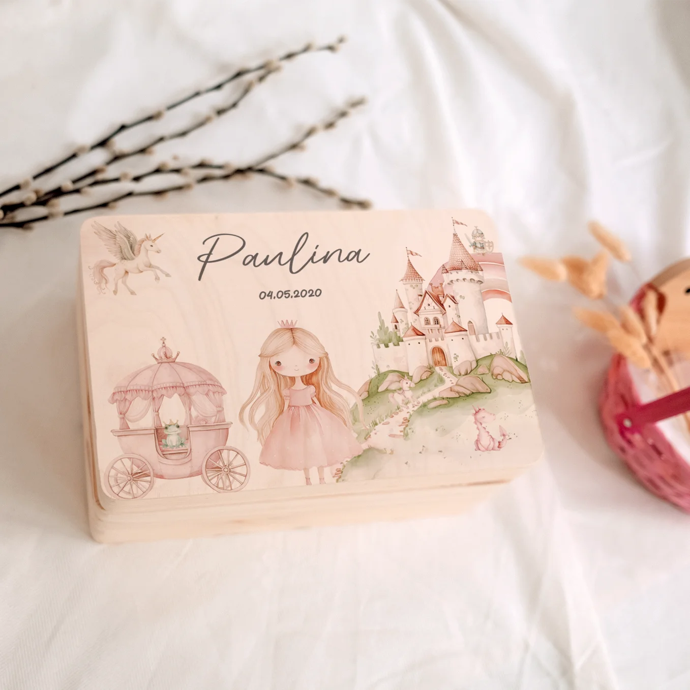 Personalisierte Erinnerungsbox "Prinzessin"