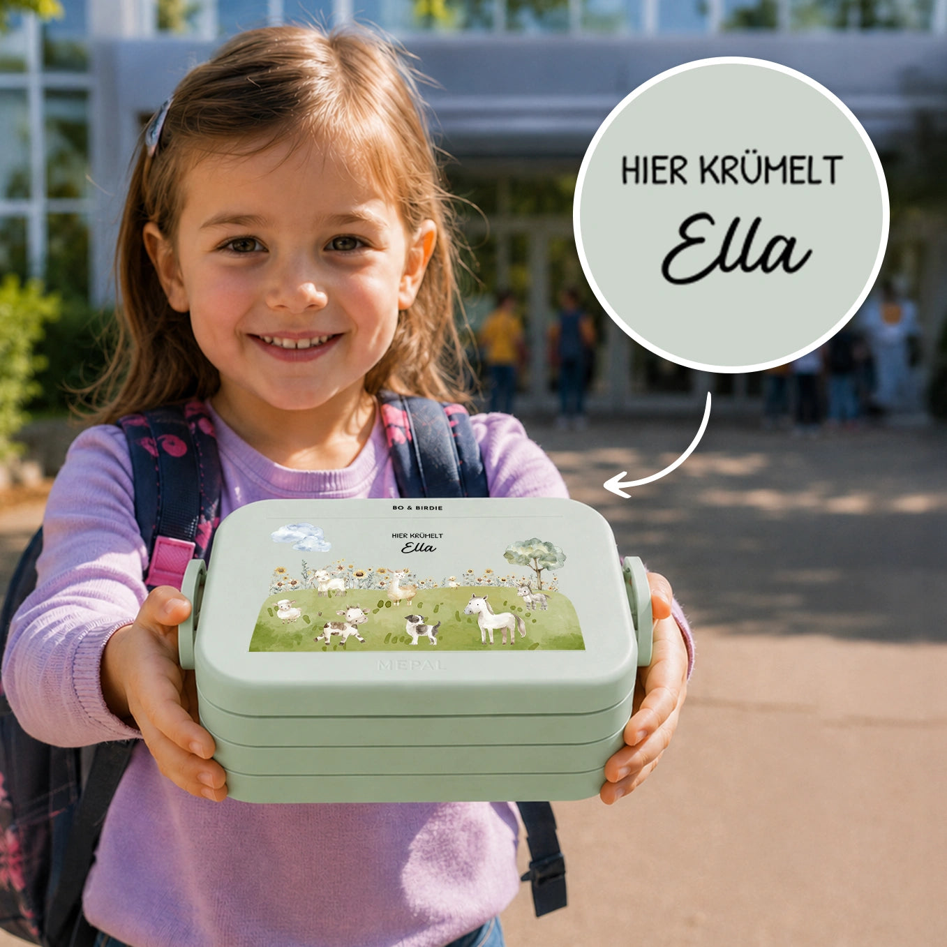 Personalisierte Mepal Bento Brotdose "Bauernhof"
