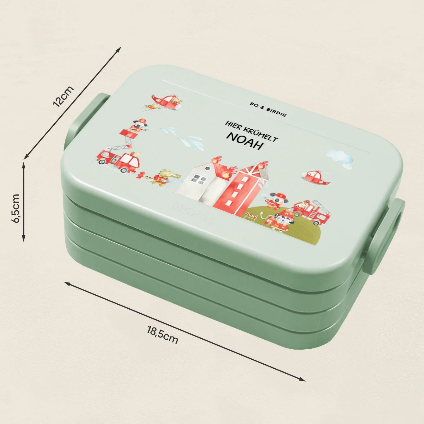 Personalisierte Mepal Bento Brotdose "Feuerwehr"