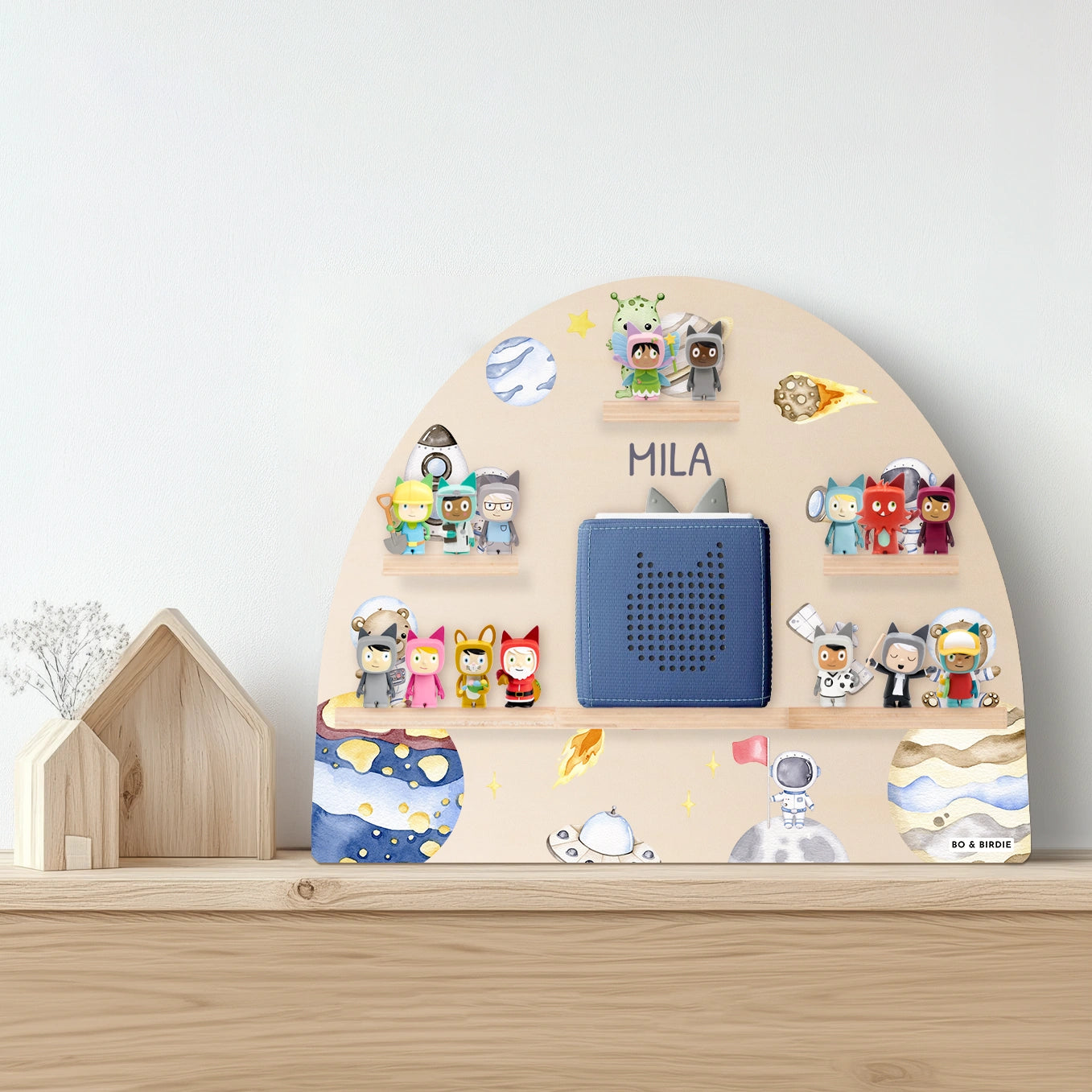 Personalisiertes Toniebox Regal "Astronauten Tiere"