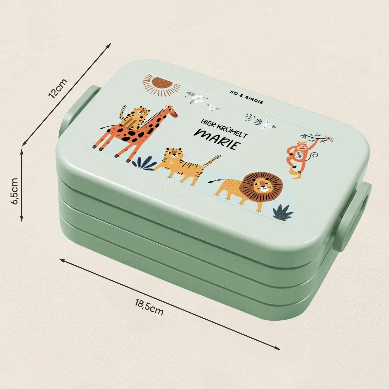 Personalisierte Mepal Brotdose "Wilde Safari"