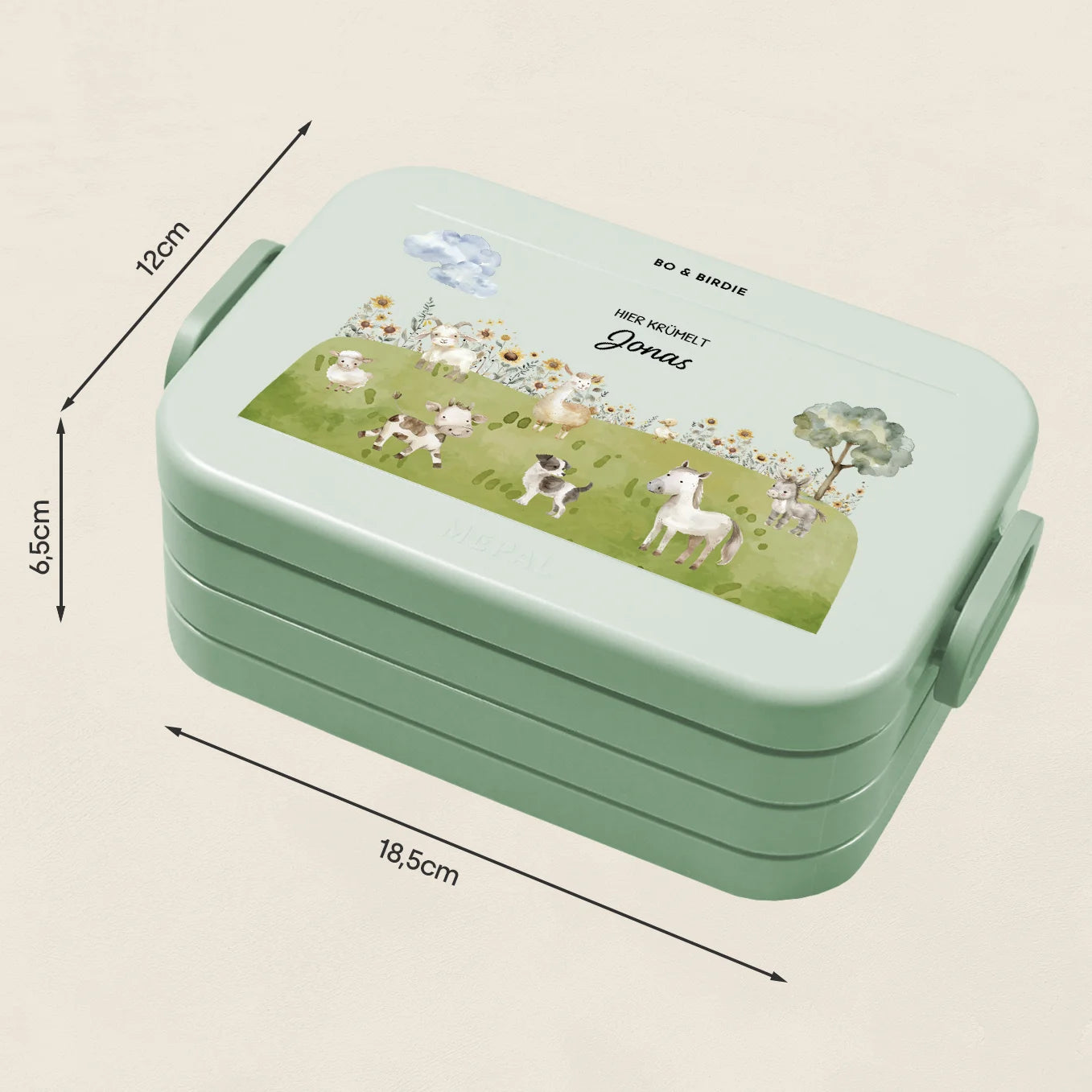 Personalisierte Mepal Bento Brotdose "Bauernhof"