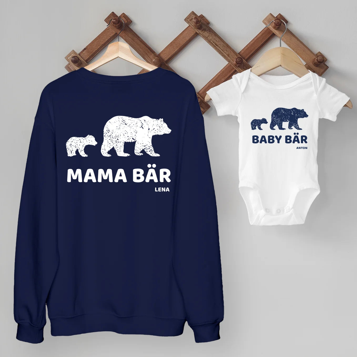 Personalisierter Partnerlook mit Mama "Baby Bär" - Babybody