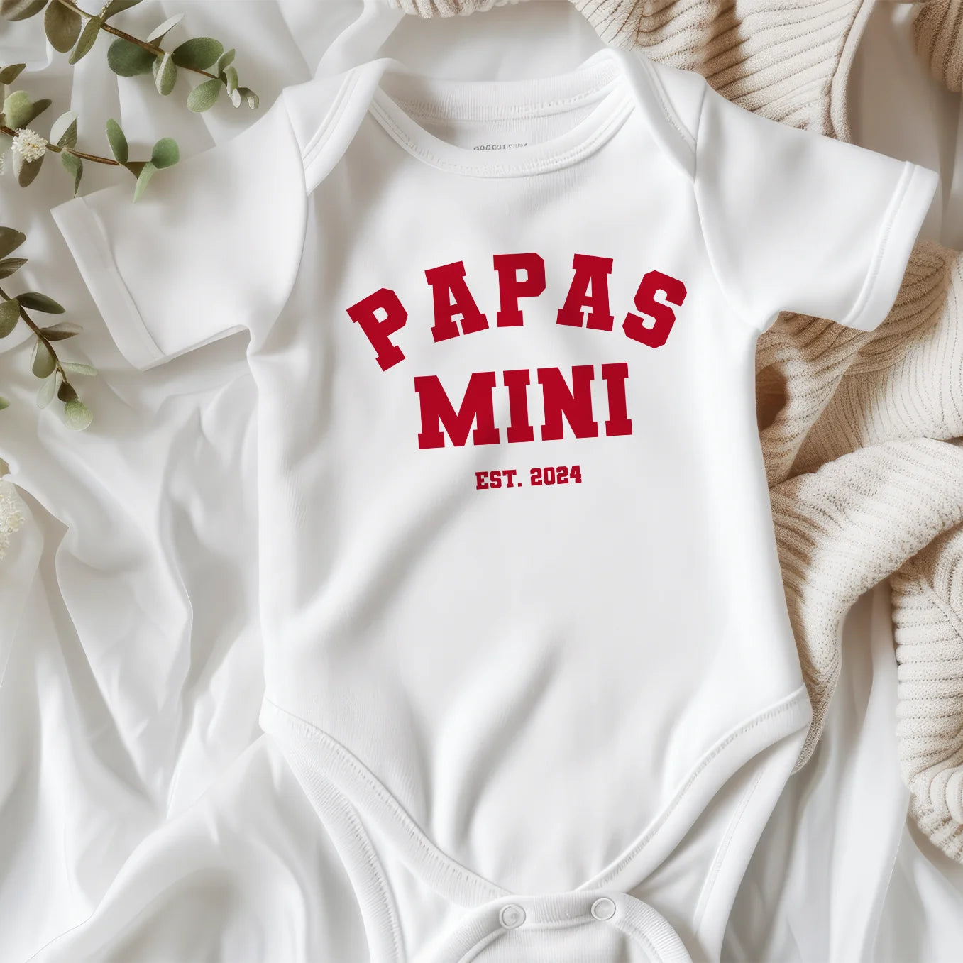 Personalisierter Babybody "Papas / Mamas Mini" (1. Teil vom Partnerlook)