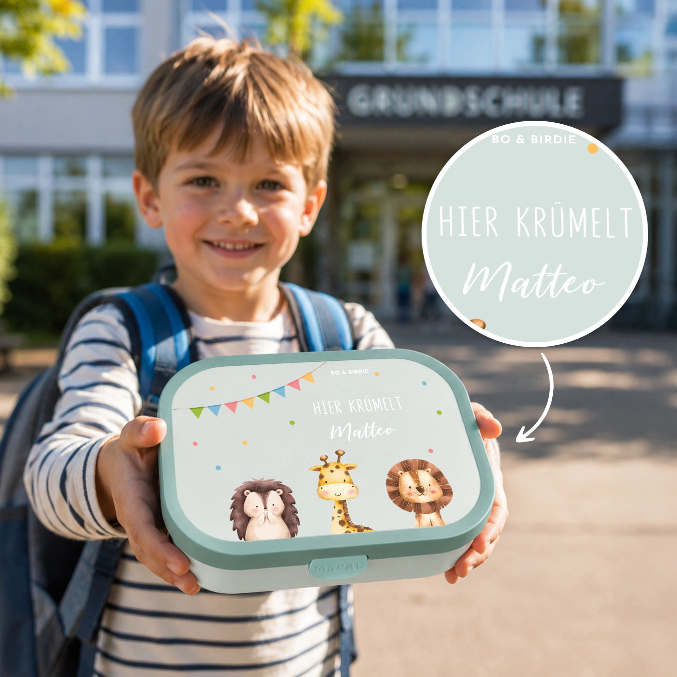 Personalisierte Mepal Brotdose "Konfetti"