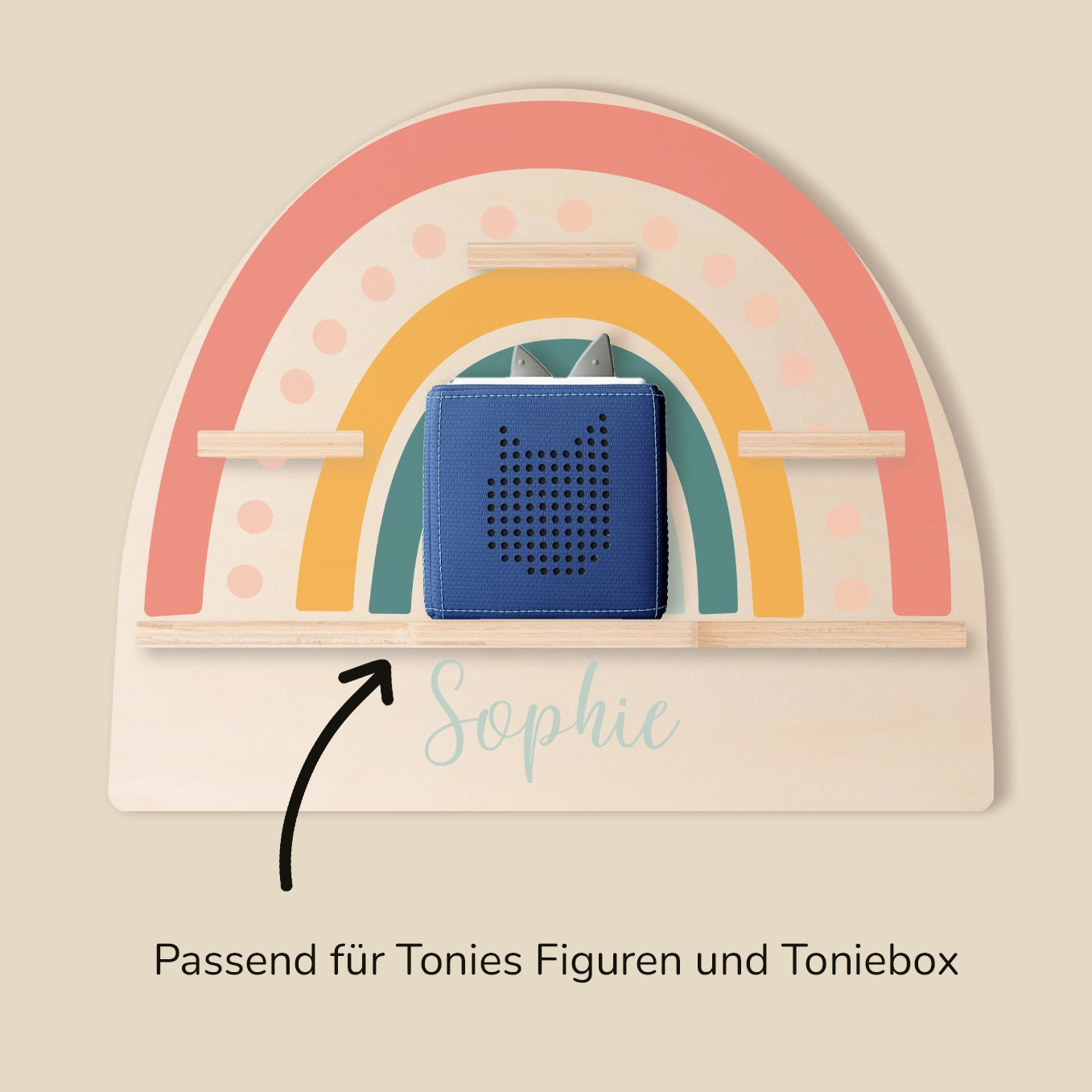 Personalisiertes Regal passend für Tonies “Regenbogen”