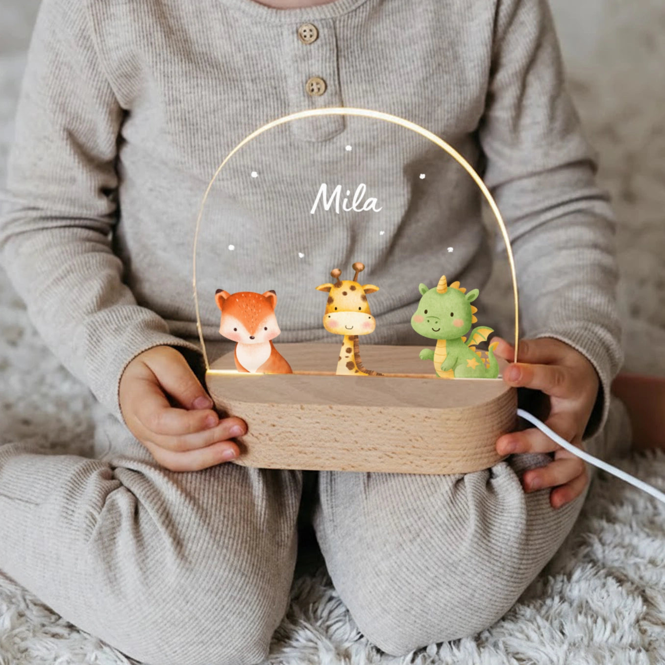 Personalisiertes Nachtlicht "Lieblingstier"