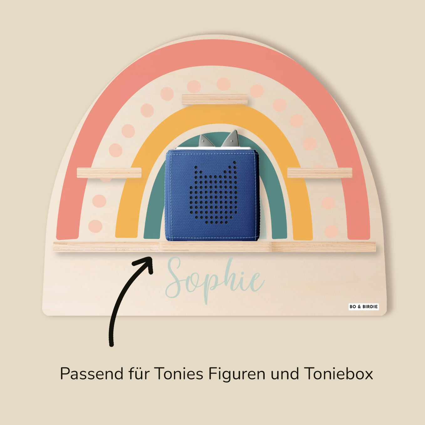 Personalisiertes Regal passend für Tonies “Regenbogen”