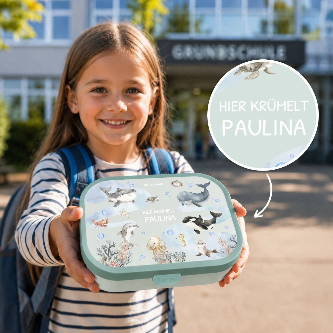 Personalisierte Mepal Campus Brotdose "Ozean"