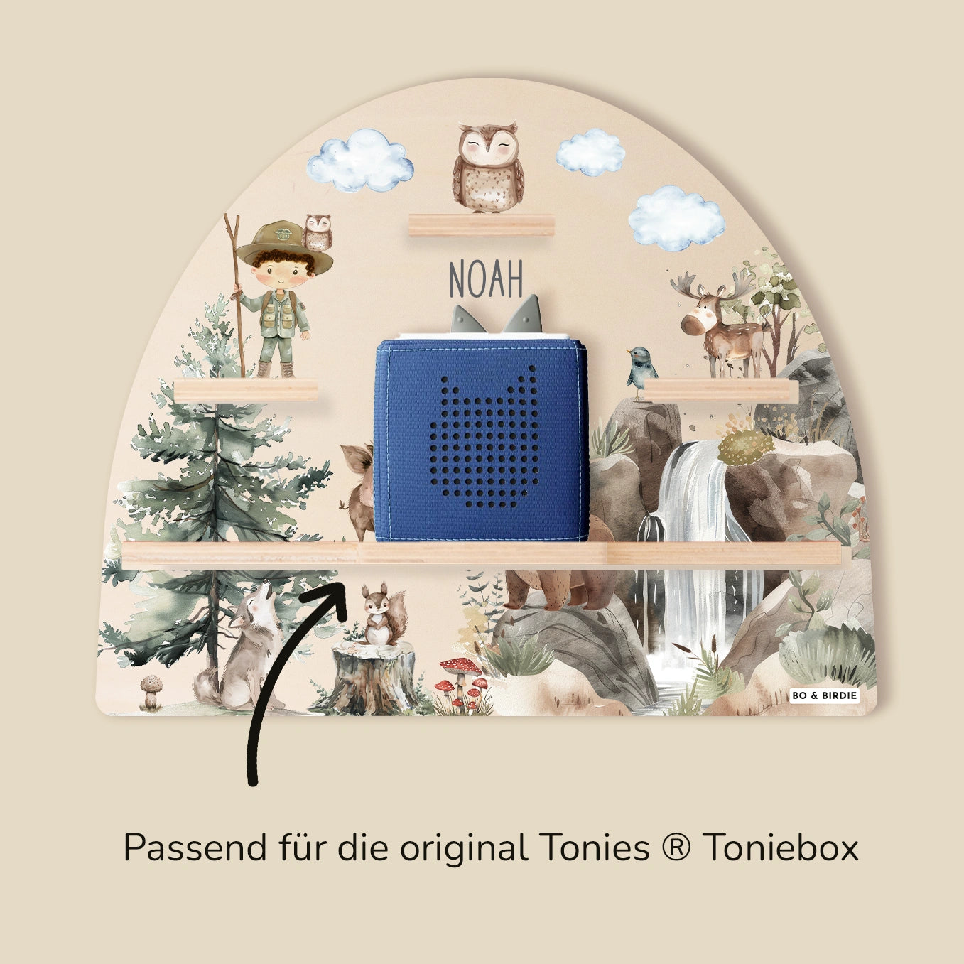 Personalisiertes Toniebox Regal "Wildnis"