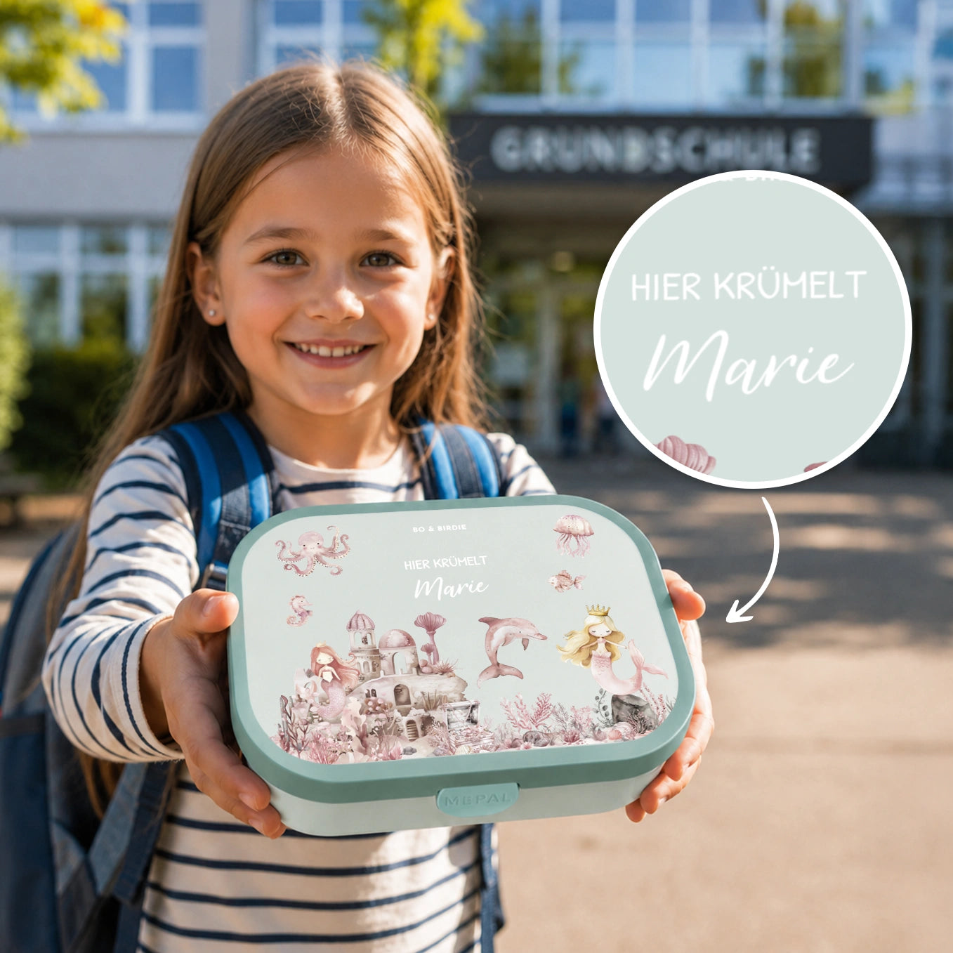 Personalisierte Mepal Campus Brotdose "Meerjungfrau"