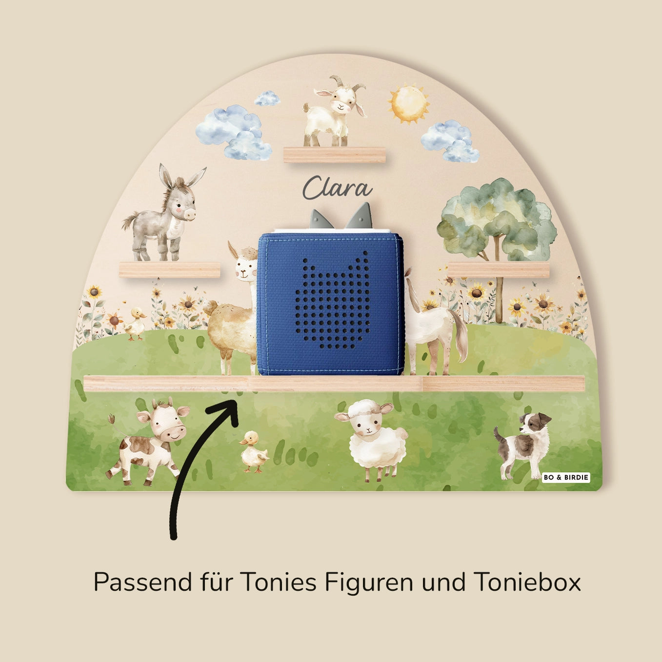 Personalisiertes Regal passend für Tonies "Bauernhof"