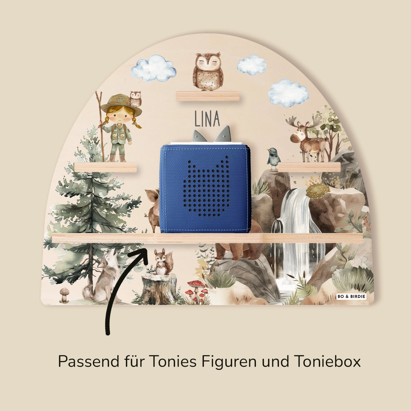 Personalisiertes Regal passend für Tonies "Wildnis"