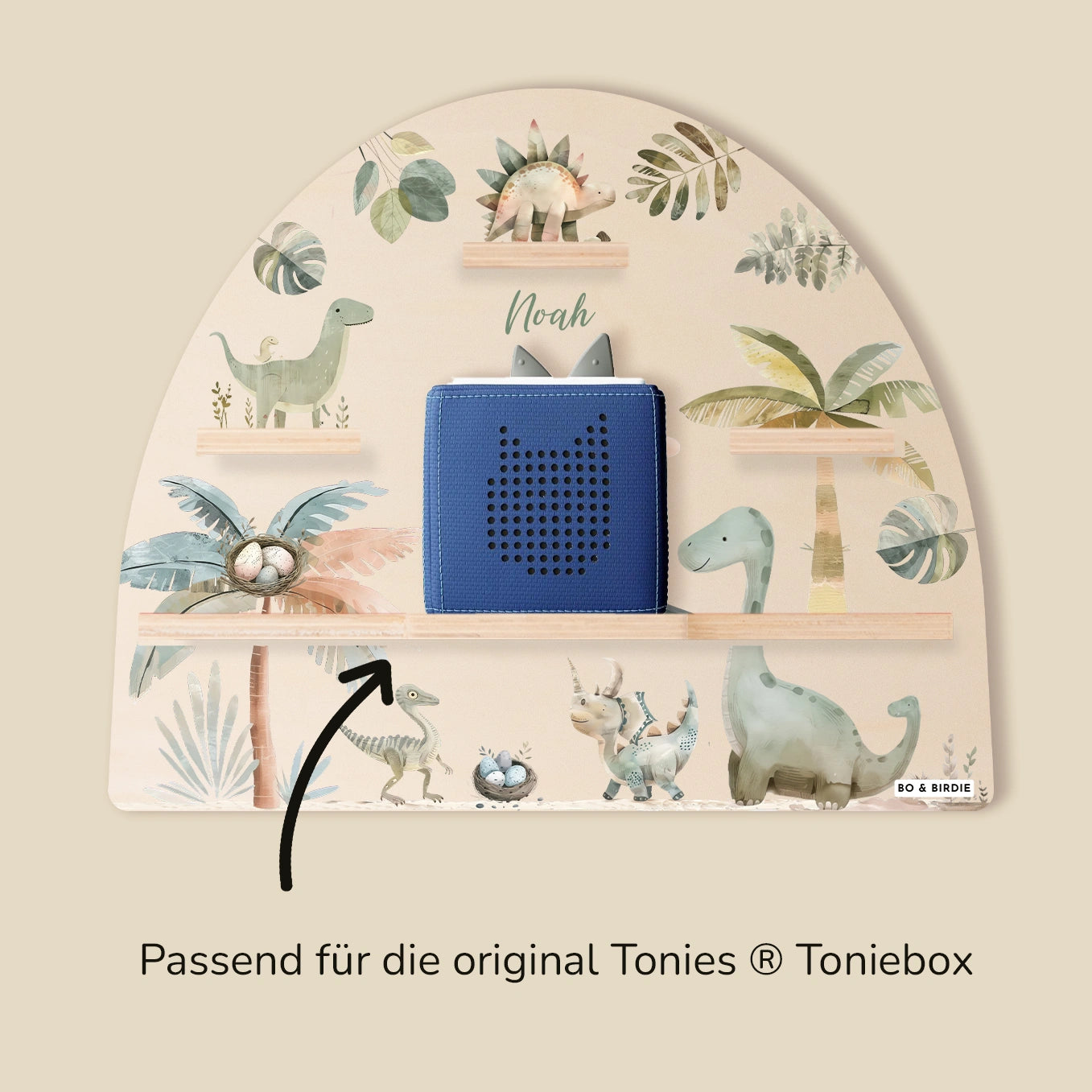 Personalisiertes Toniebox Regal "Dinosaurier"