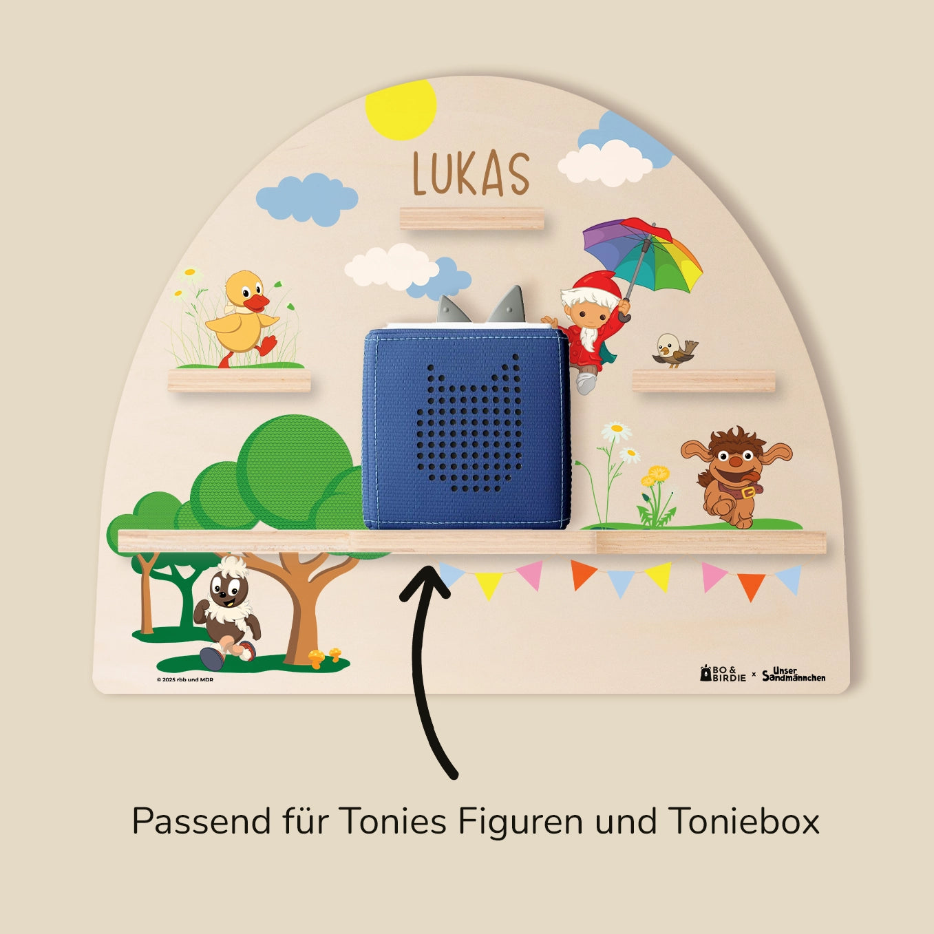 Personalisiertes Regal passend für Tonies "Unser Sandmännchen" - "Freunde"