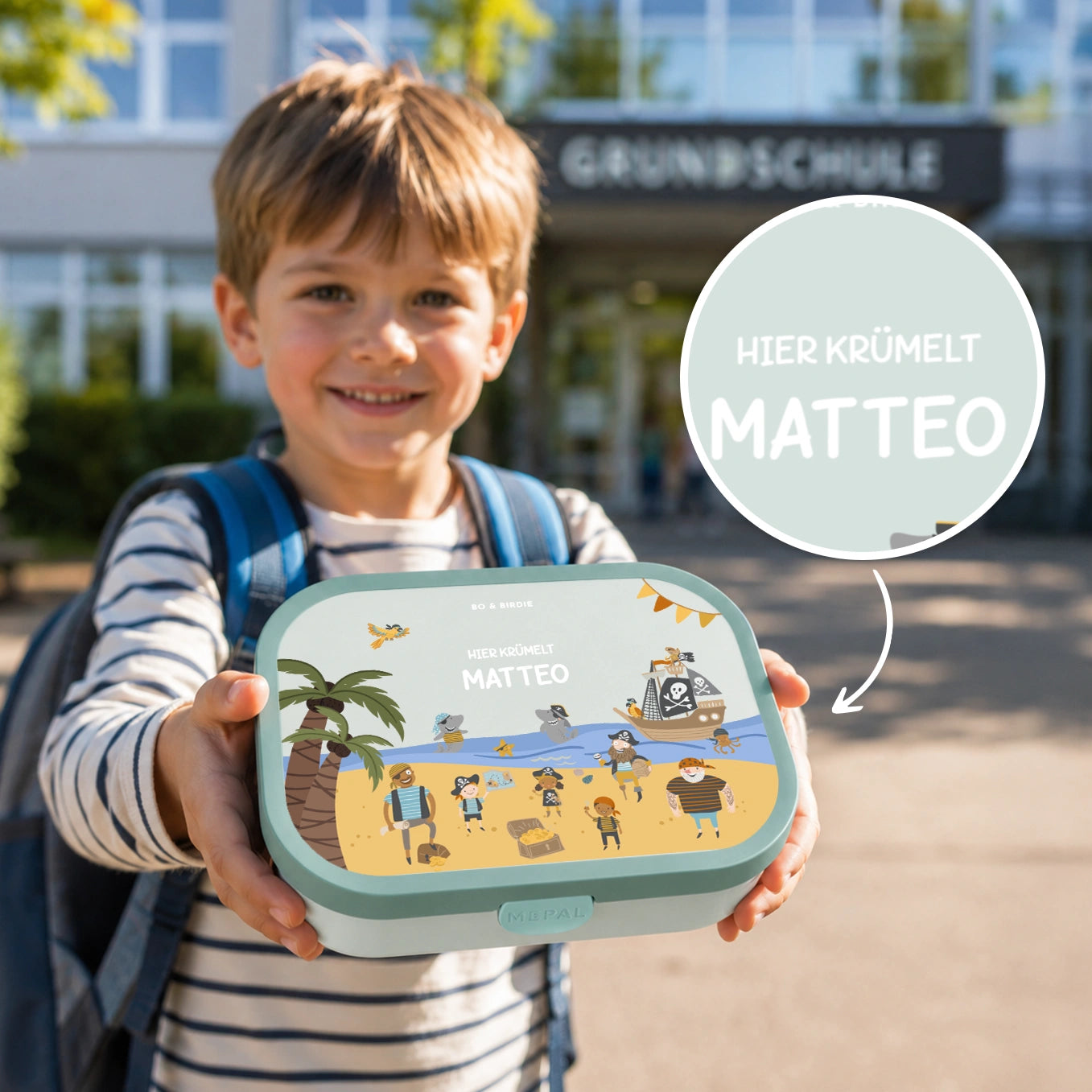 Personalisierte Mepal Campus Brotdose "Piraten"
