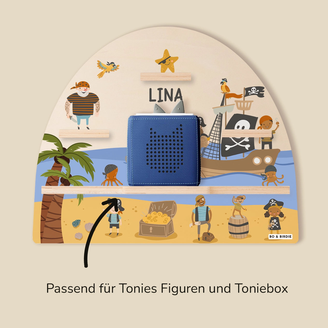 Personalisiertes Regal passend für Tonies "Piraten"
