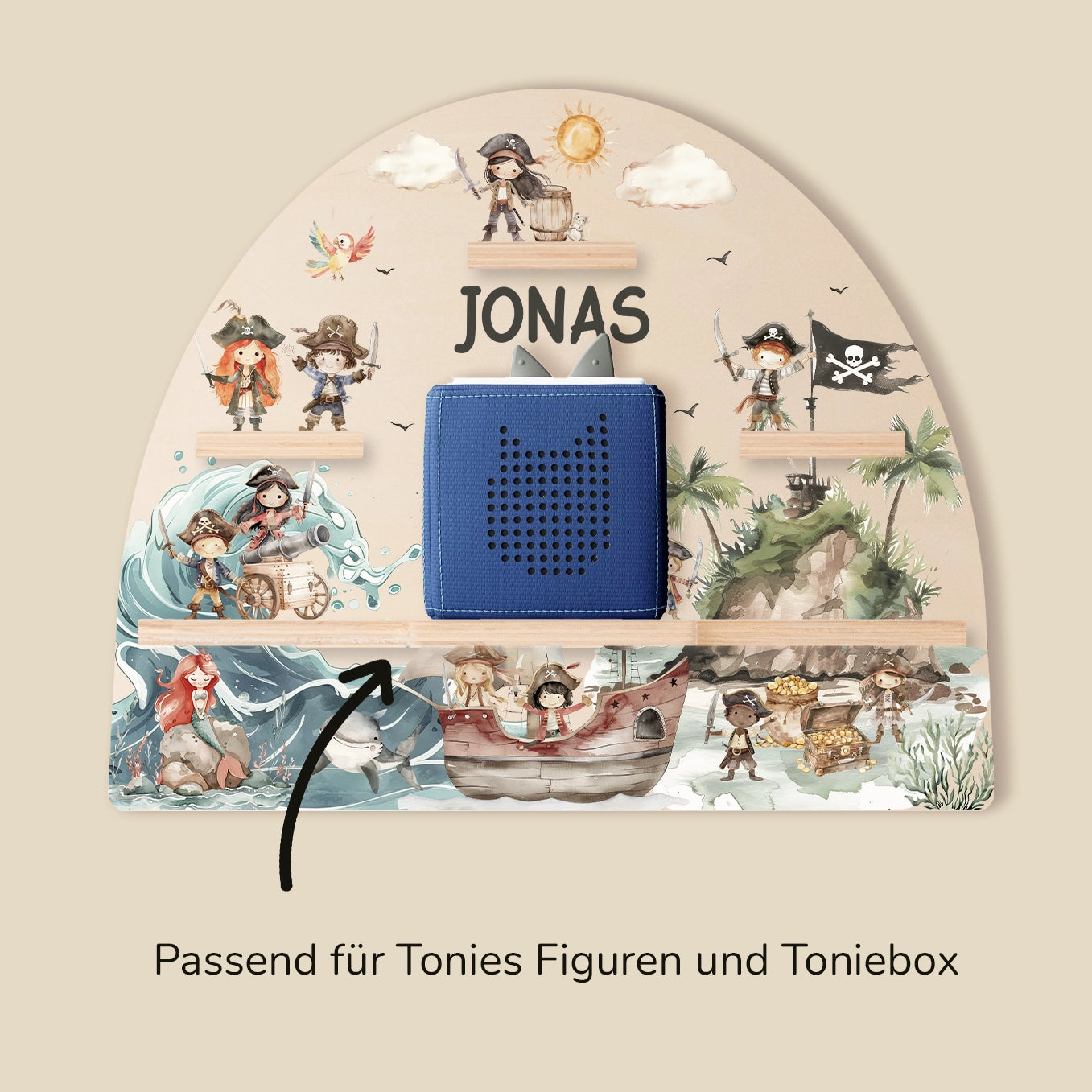 Personalisiertes Regal passend für Tonies "Schatzinsel"
