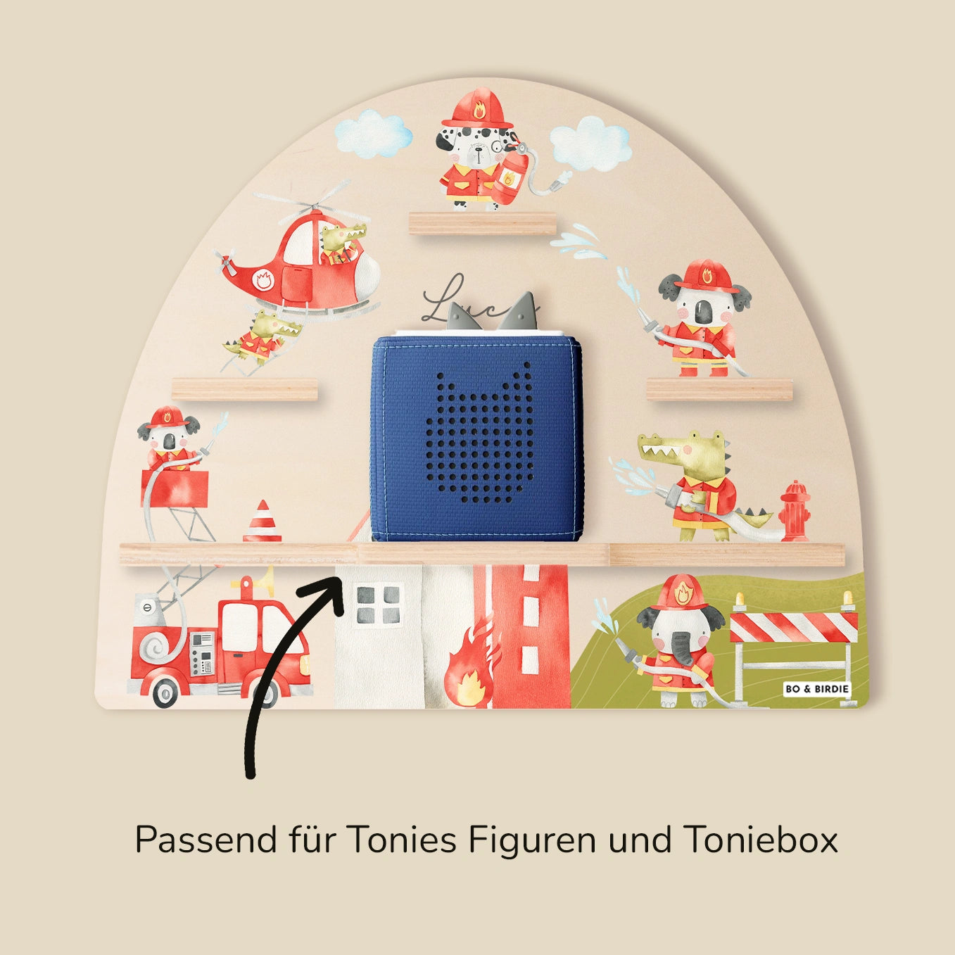 Personalisiertes Regal passend für Tonies "Feuerwehr"