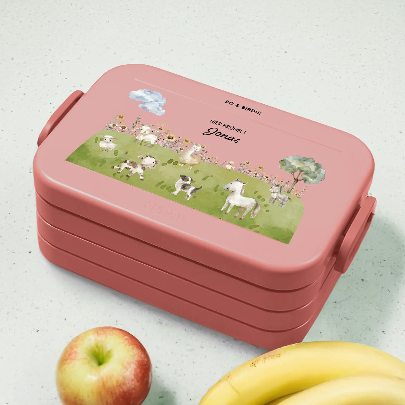 Personalisierte Mepal Bento Brotdose "Bauernhof"