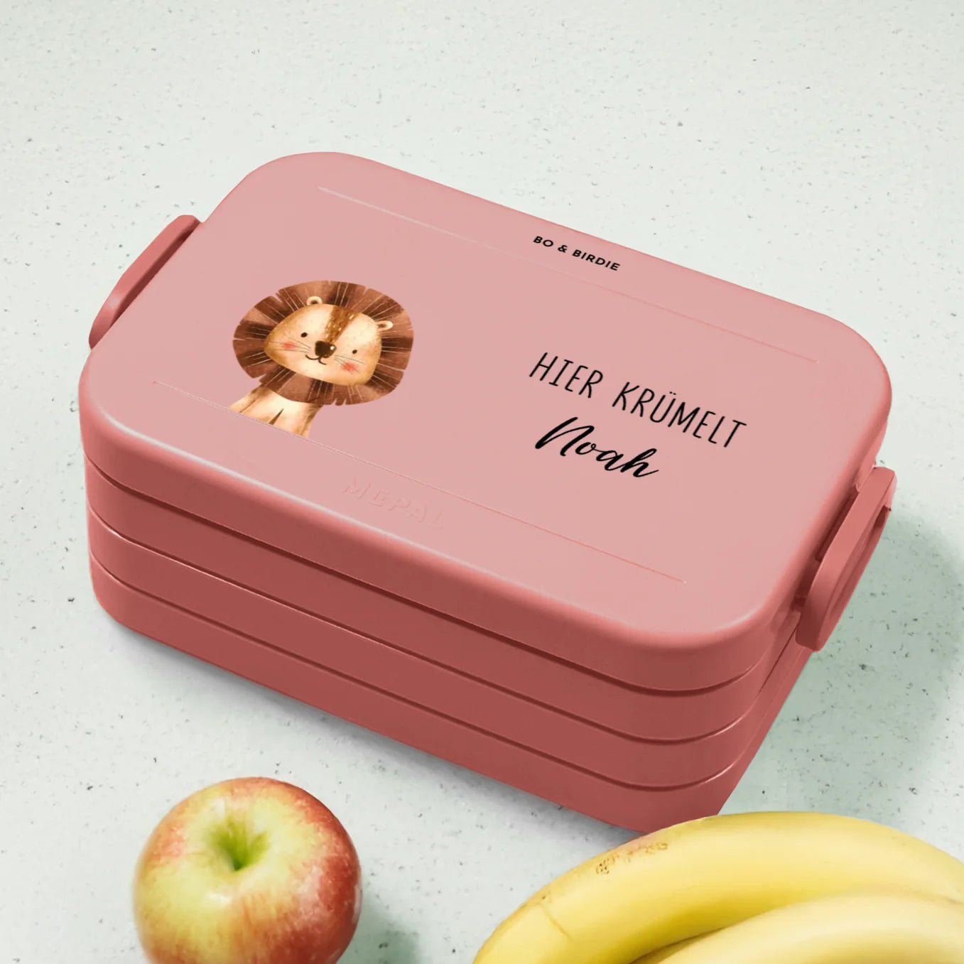 Personalisierte Mepal Brotdose "Hier krümelt"