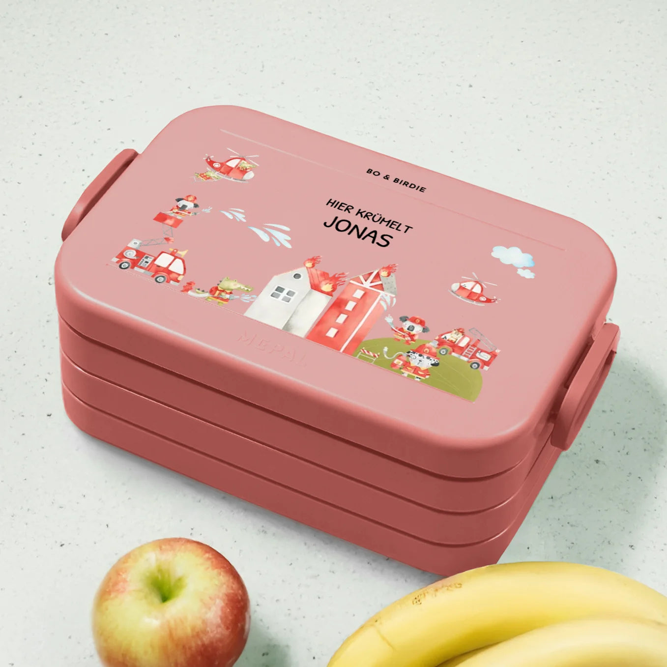 Personalisierte Mepal Bento Brotdose "Feuerwehr"