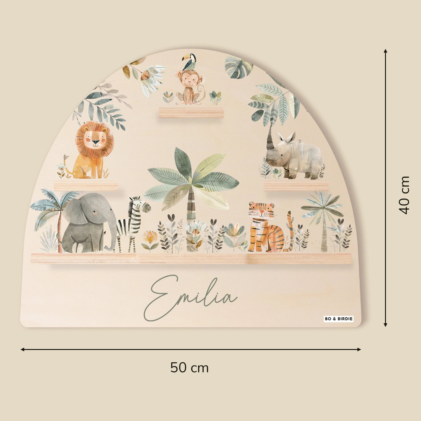 Personalisiertes Regal passend für Tonies "Safari Tiere"