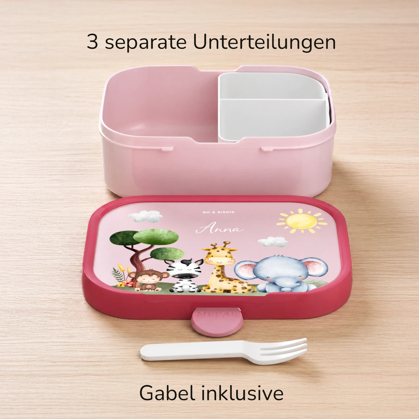 Personalisierte Mepal Brotdose "Mini Safari"