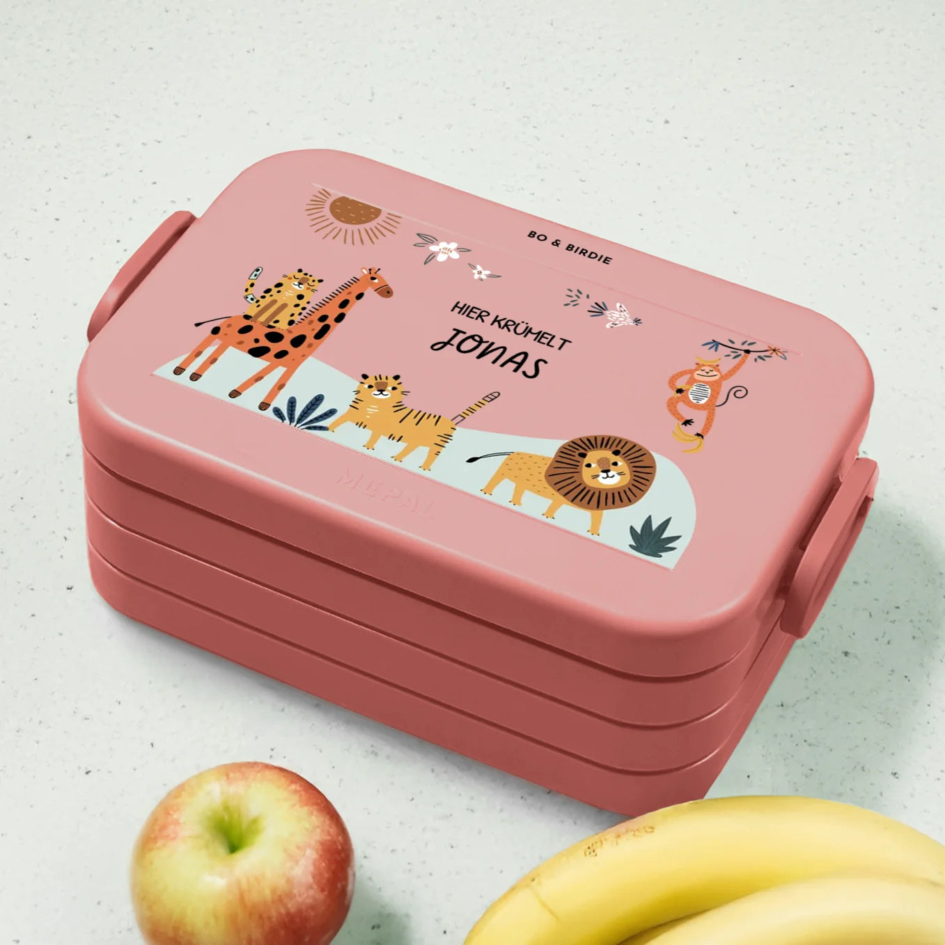 Personalisierte Mepal Brotdose "Wilde Safari"
