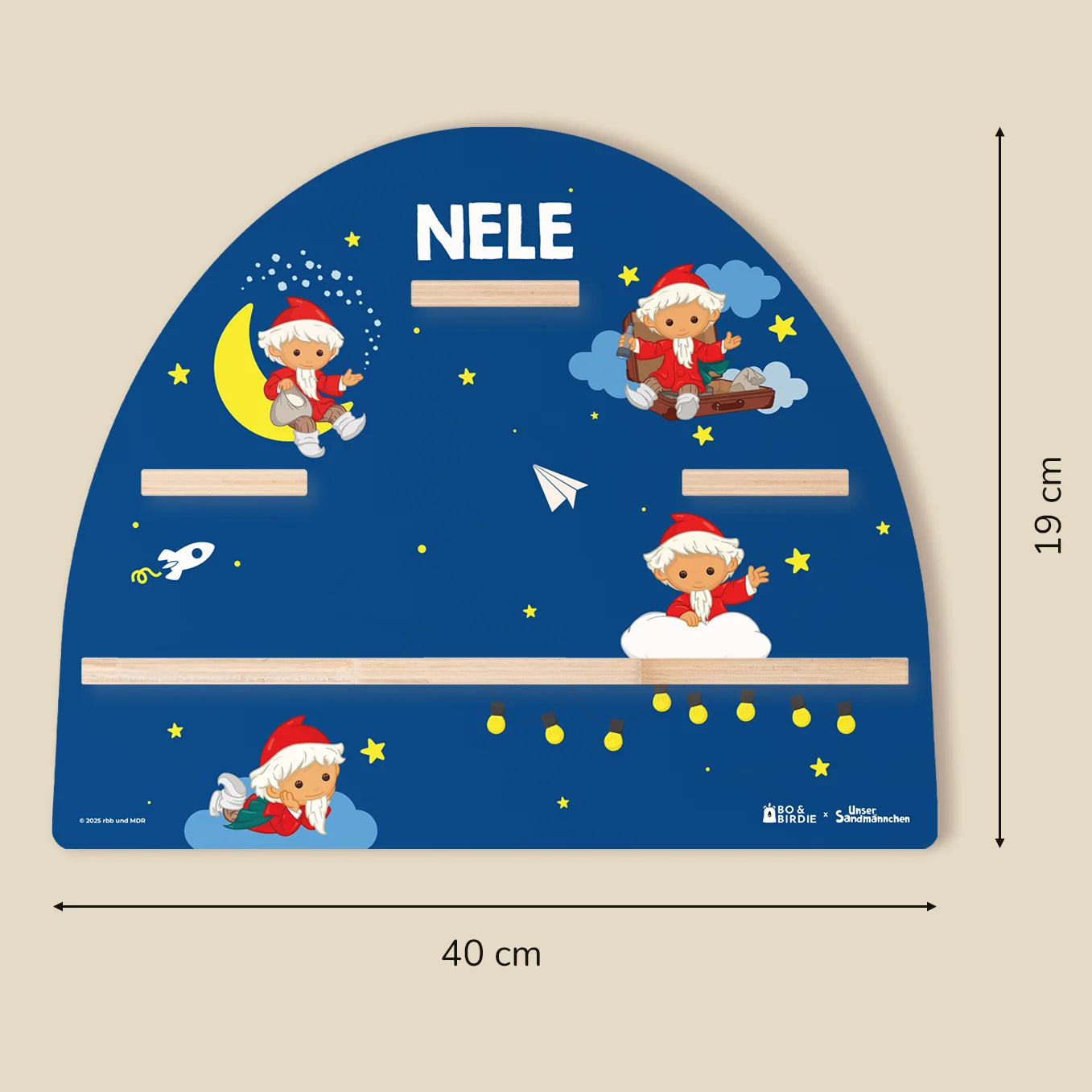 Personalisiertes Toniebox Regal "Unser Sandmännchen" “Gute Nacht”