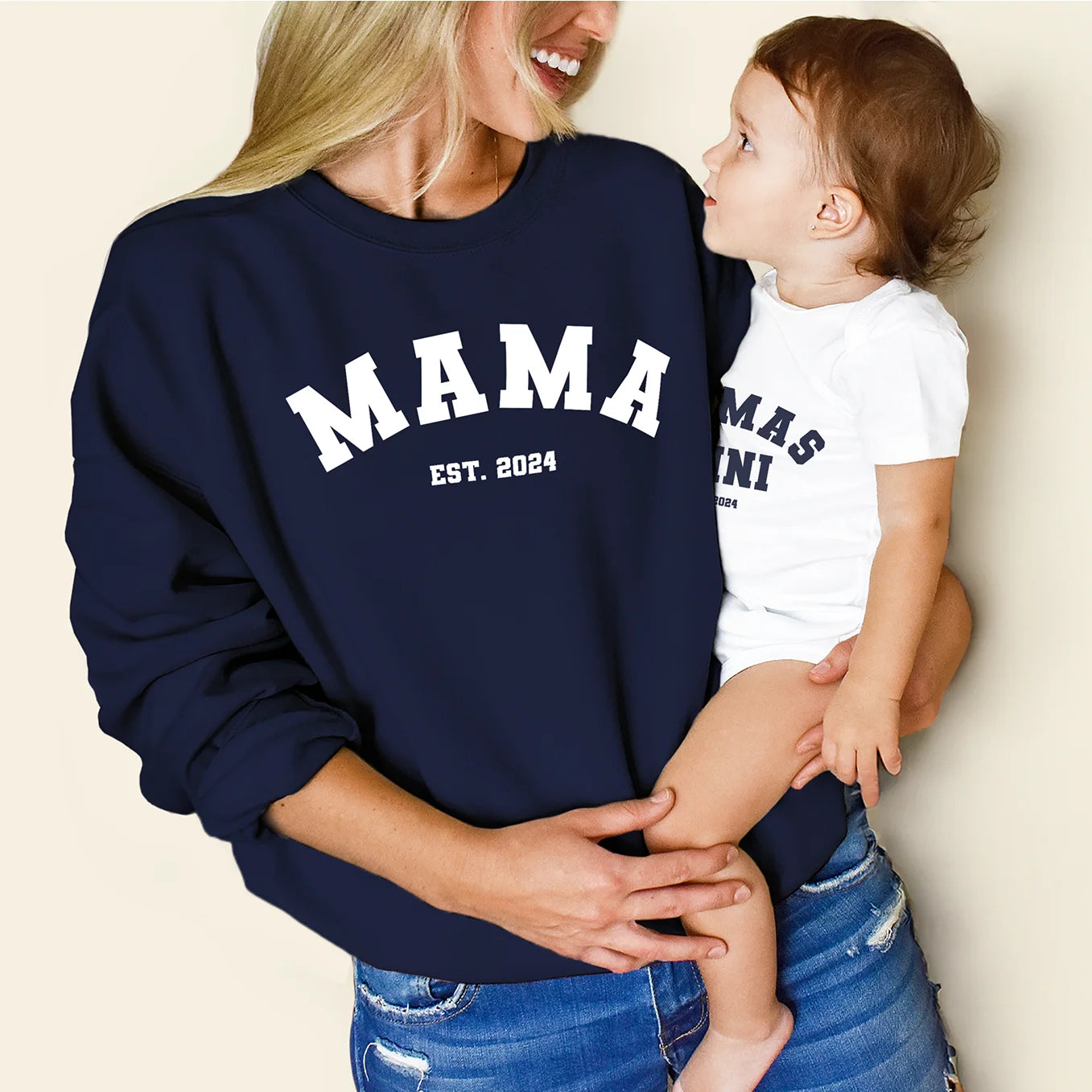 Personalisierter Erwachsenen Sweater “Papas / Mamas Mini” (2. Teil vom Partnerlook)