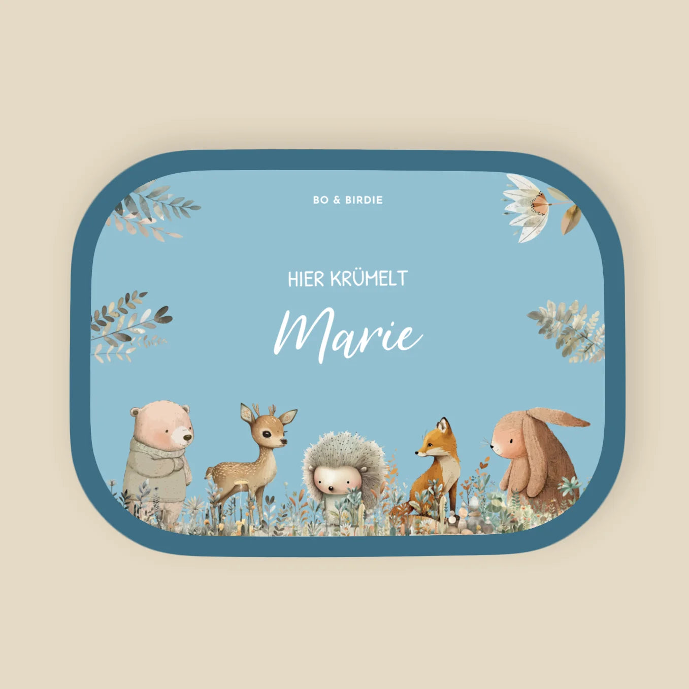 Personalisierte Mepal Brotdose "Aquarell Tiere im Wald" Bo & Birdie