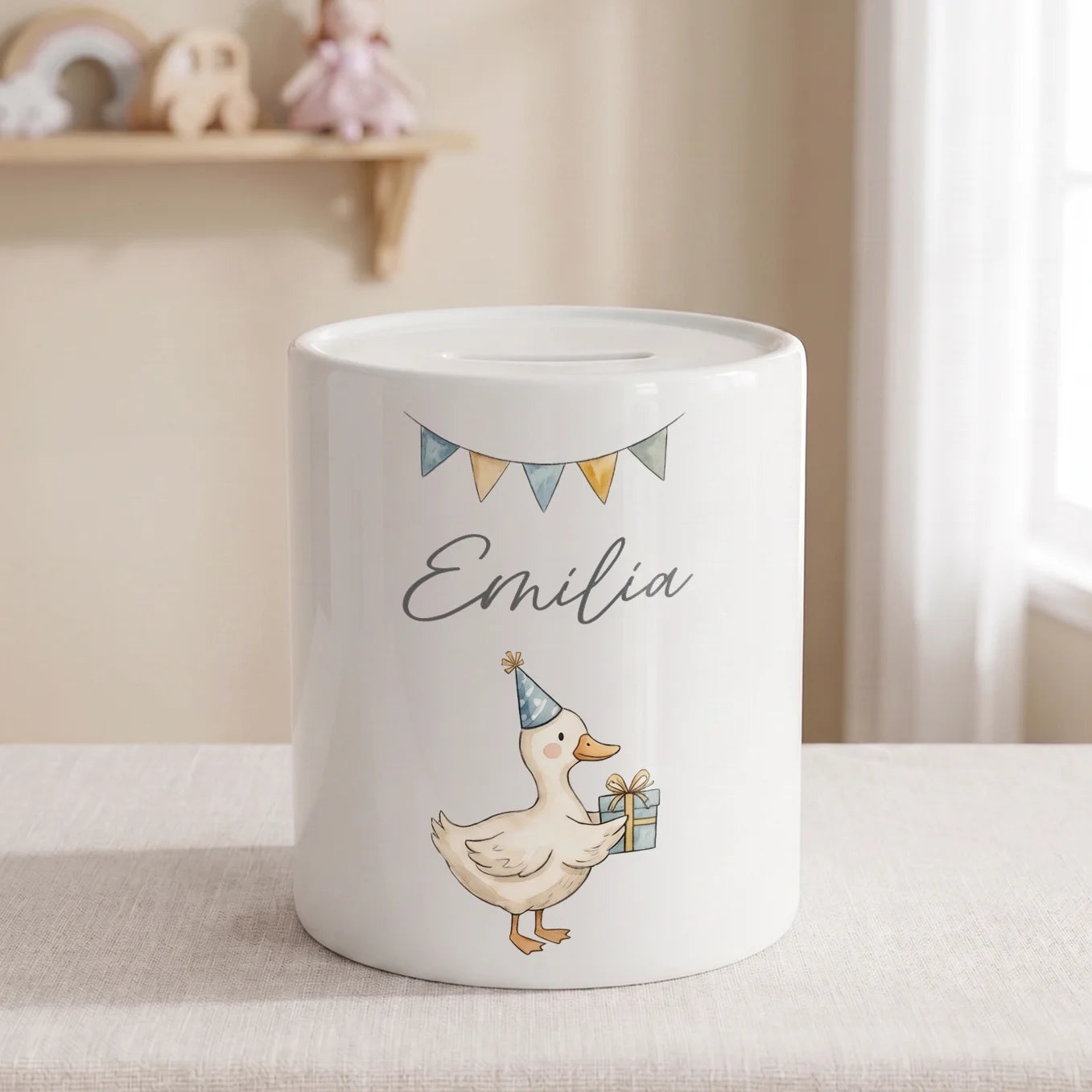 Personalisierte Keramik Spardose "Aquarell"