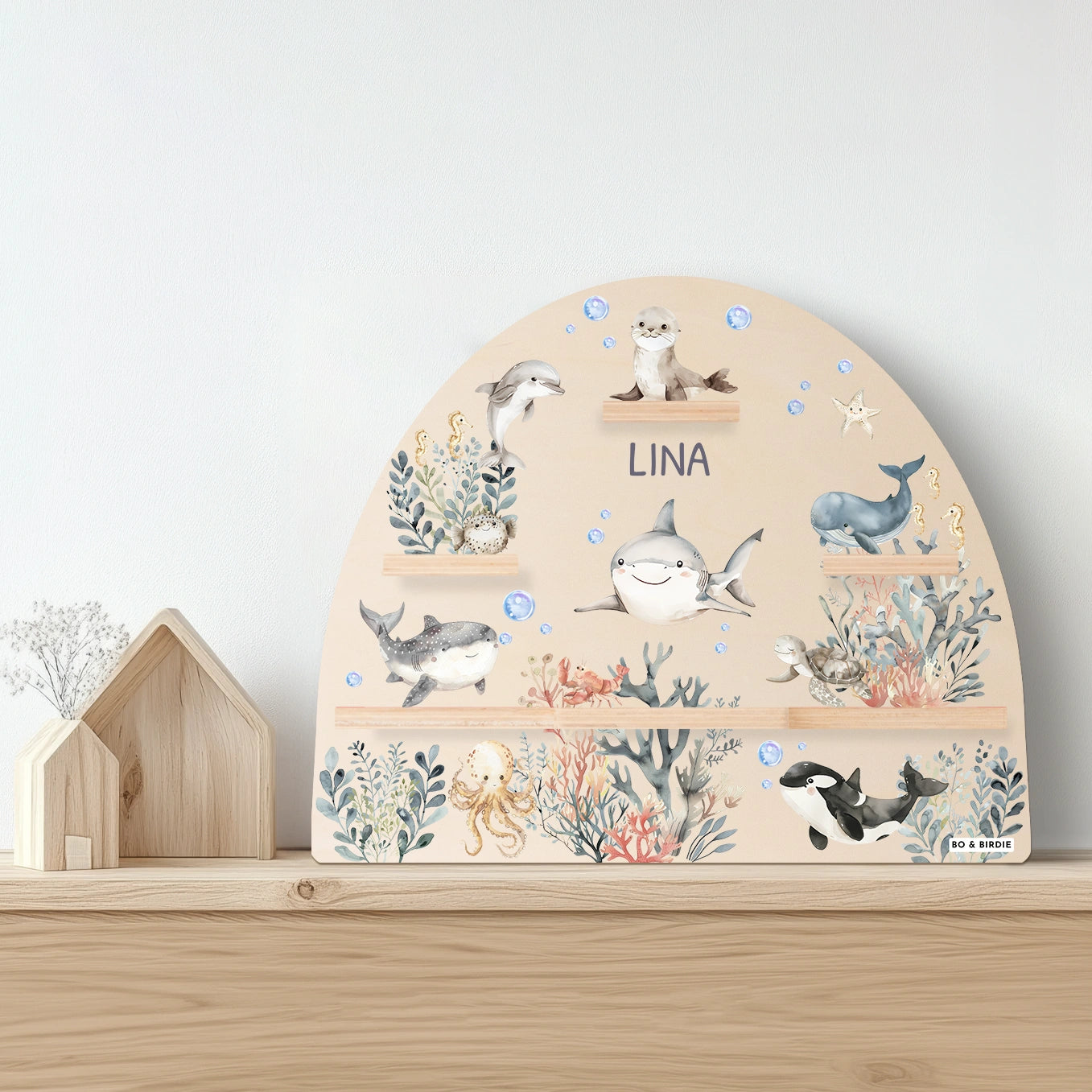 Personalisiertes Toniebox Regal "Tiere im Ozean"