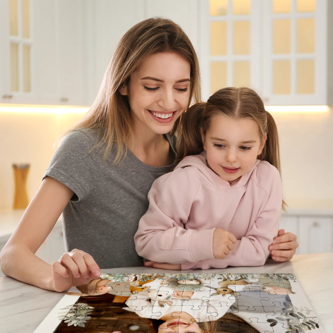 Personalisiertes Kinderpuzzle "Aquarell Tiere im Wald"