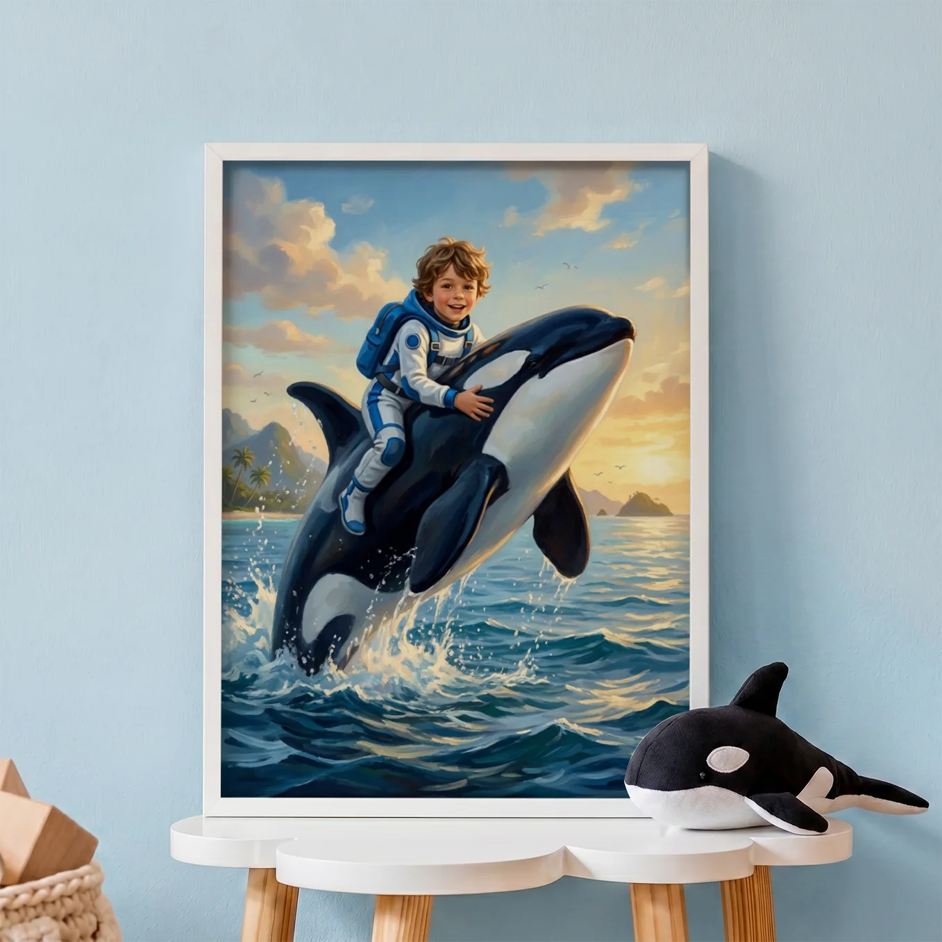 Personalisiertes Kinderposter "Orca"