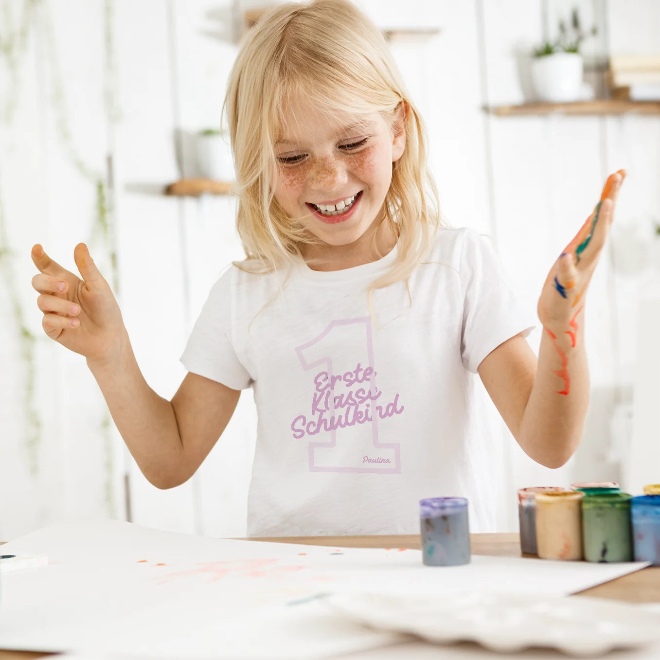 Personalisiertes T-Shirt “Erste Klasse Schulkind”