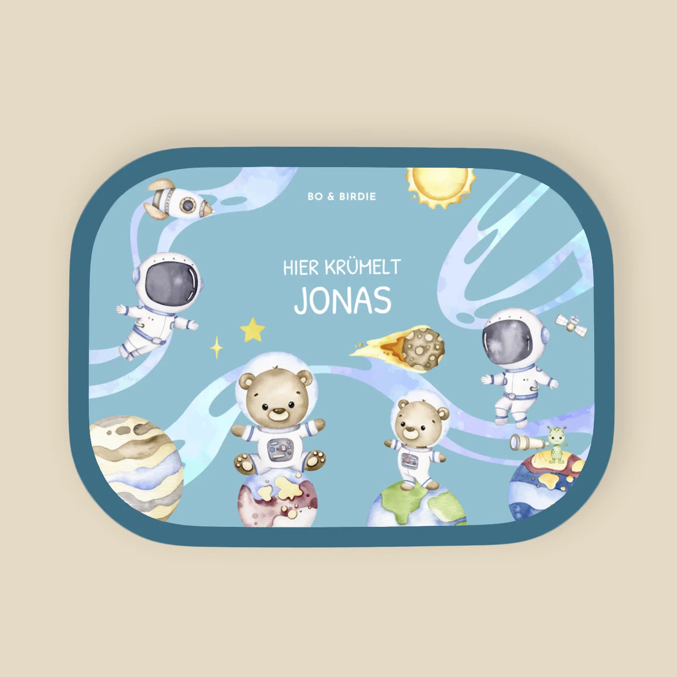 Personalisierte Mepal Brotdose "Astronauten Weltall" Bo & Birdie