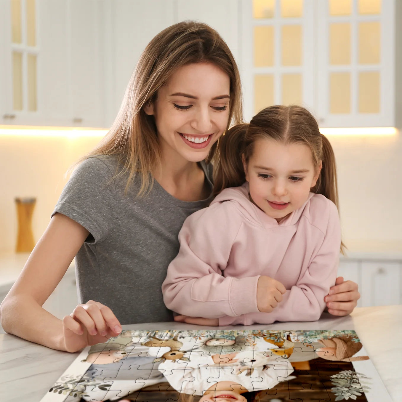 Personalisiertes Kinderpuzzle "Aquarell Tiere im Wald"