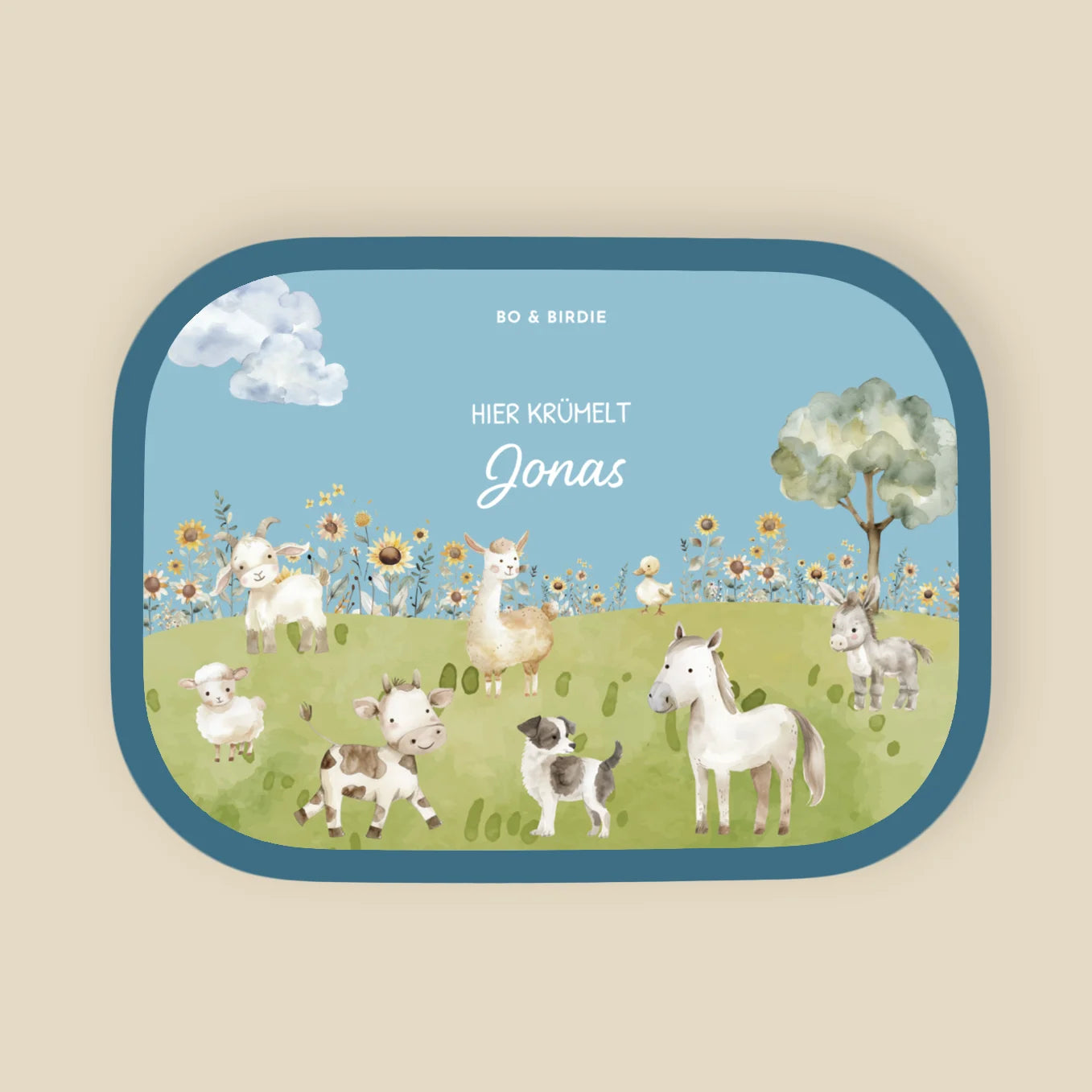 Personalisierte Mepal Brotdose "Bauernhof" Bo & Birdie