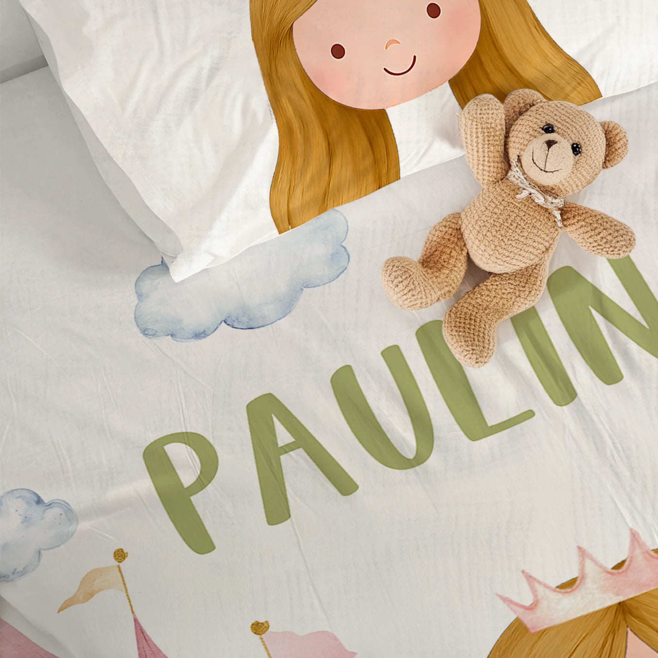 Personalisierte Kinder Bettwäsche "Wunsch Prinzessin"