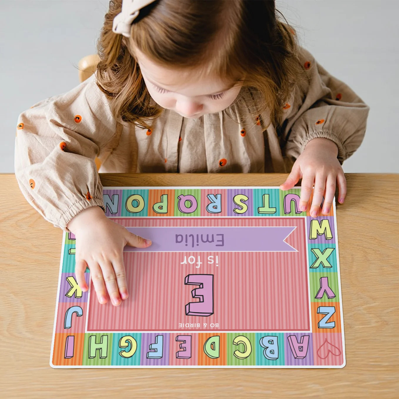 Personalisierte Tischunterlage "Alphabet"