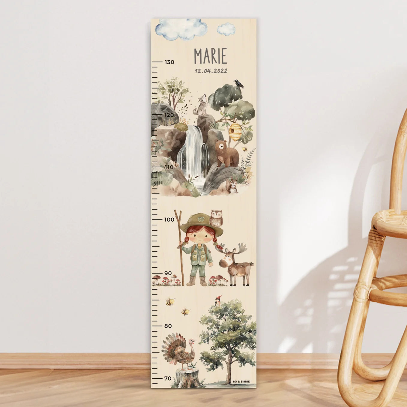 Personalisierte Messlatte "Wildnis"