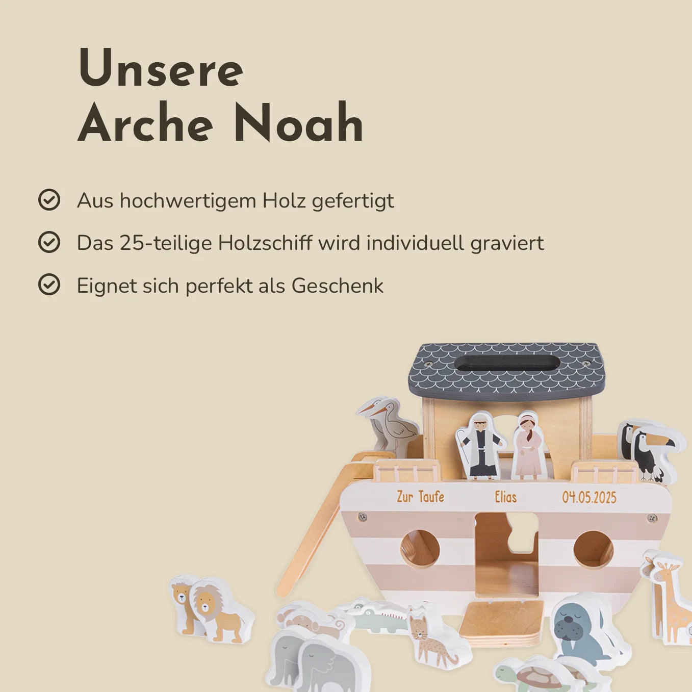 Personalisiertes Schiff "Arche Noah"