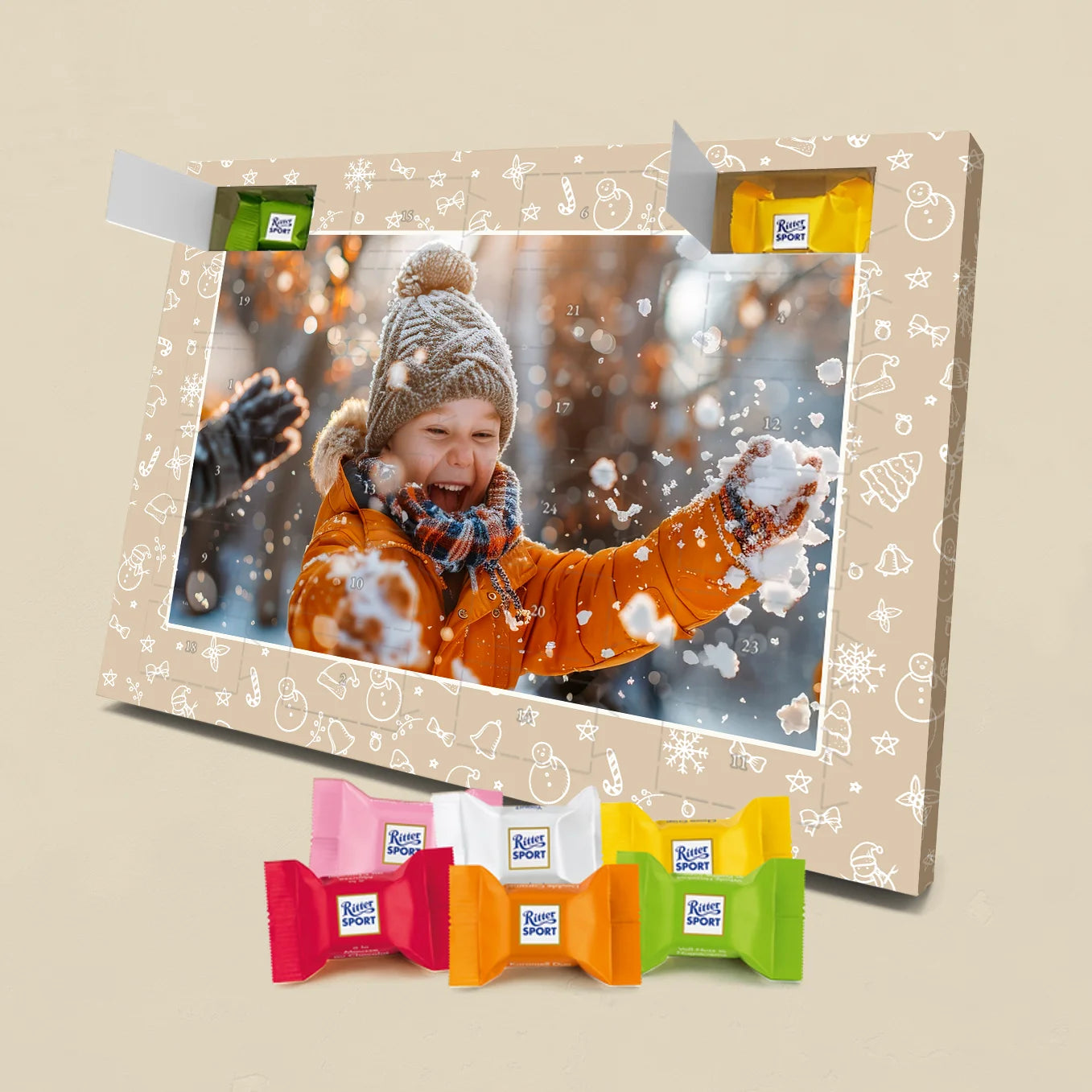 Personalisierter Ritter Sport Adventskalender "Foto"