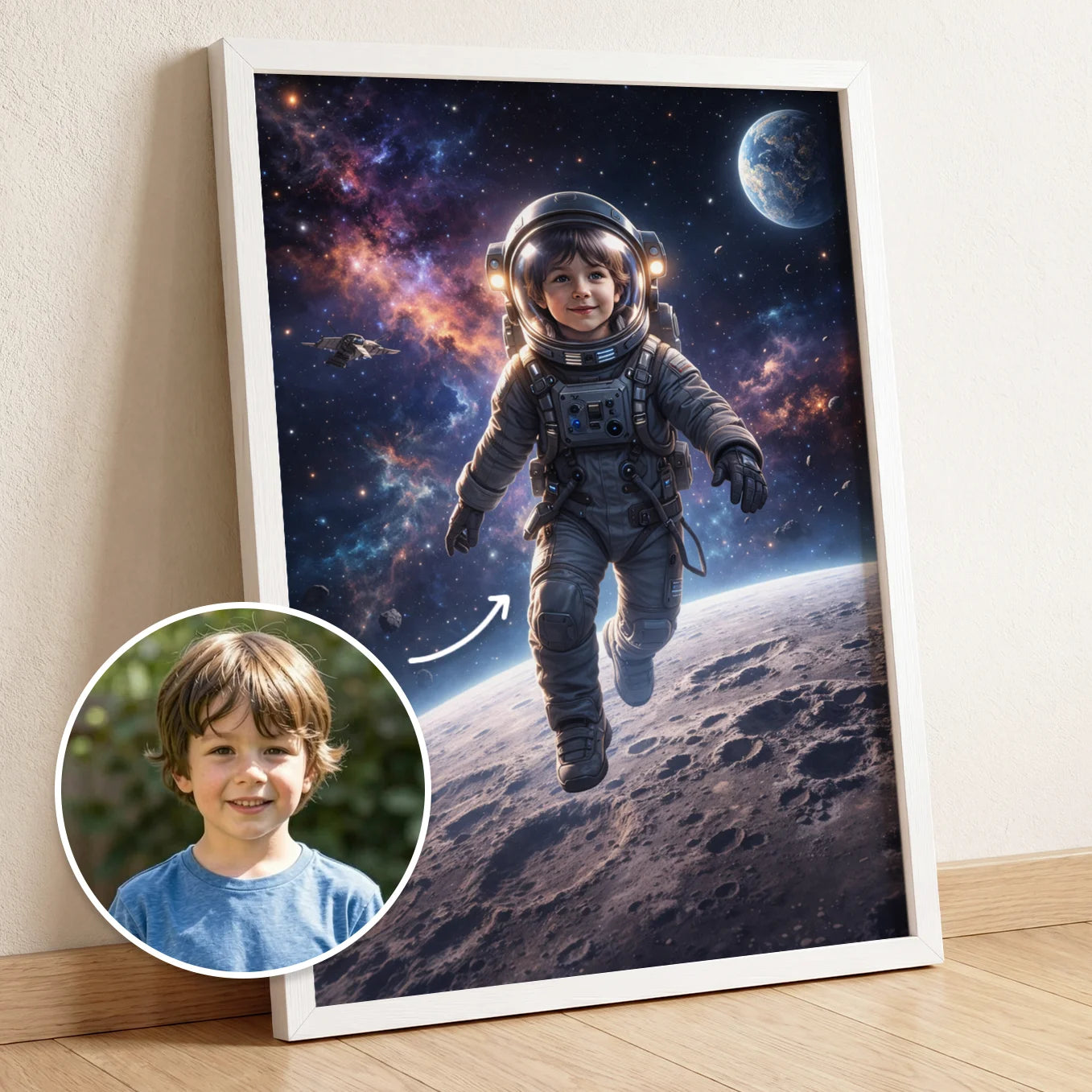 Personalisiertes Kinderposter "Astronaut"