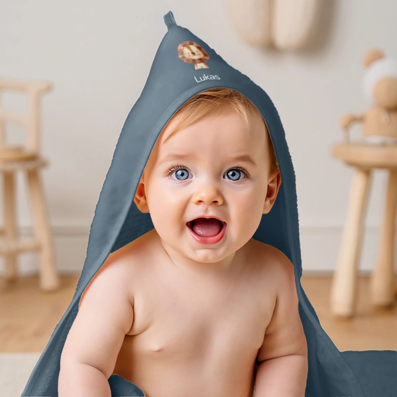 Personalisiertes Kapuzenhandtuch "Lieblingstier"