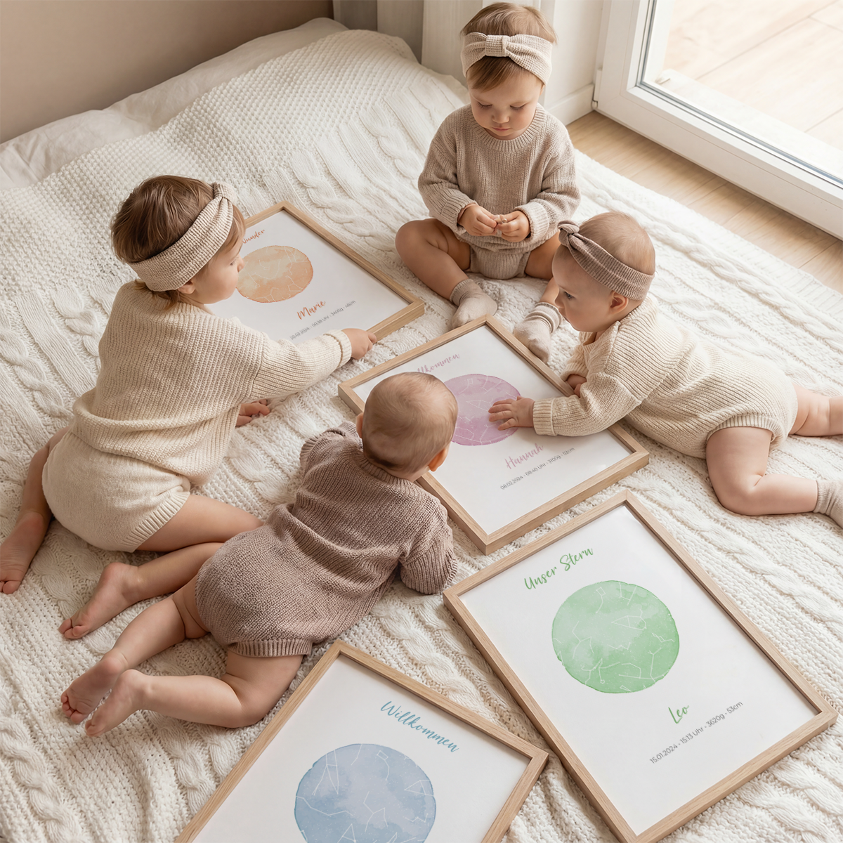 Personalisiertes Geburtsposter "Sternenhimmel"